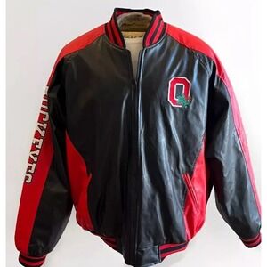 Steve‎ & Barry's Ohio State Buckeyes Vintage Faux Leather Varsity Jacket Men 2XL